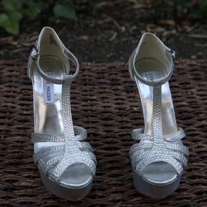 Silver Formal heels Steve Madden